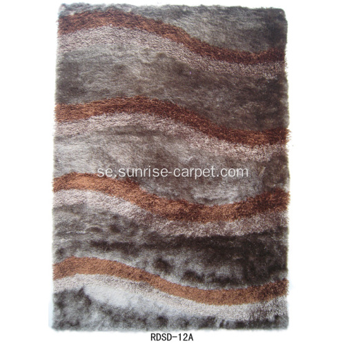 Polyester Silk Garn Mixed Carpet med Design